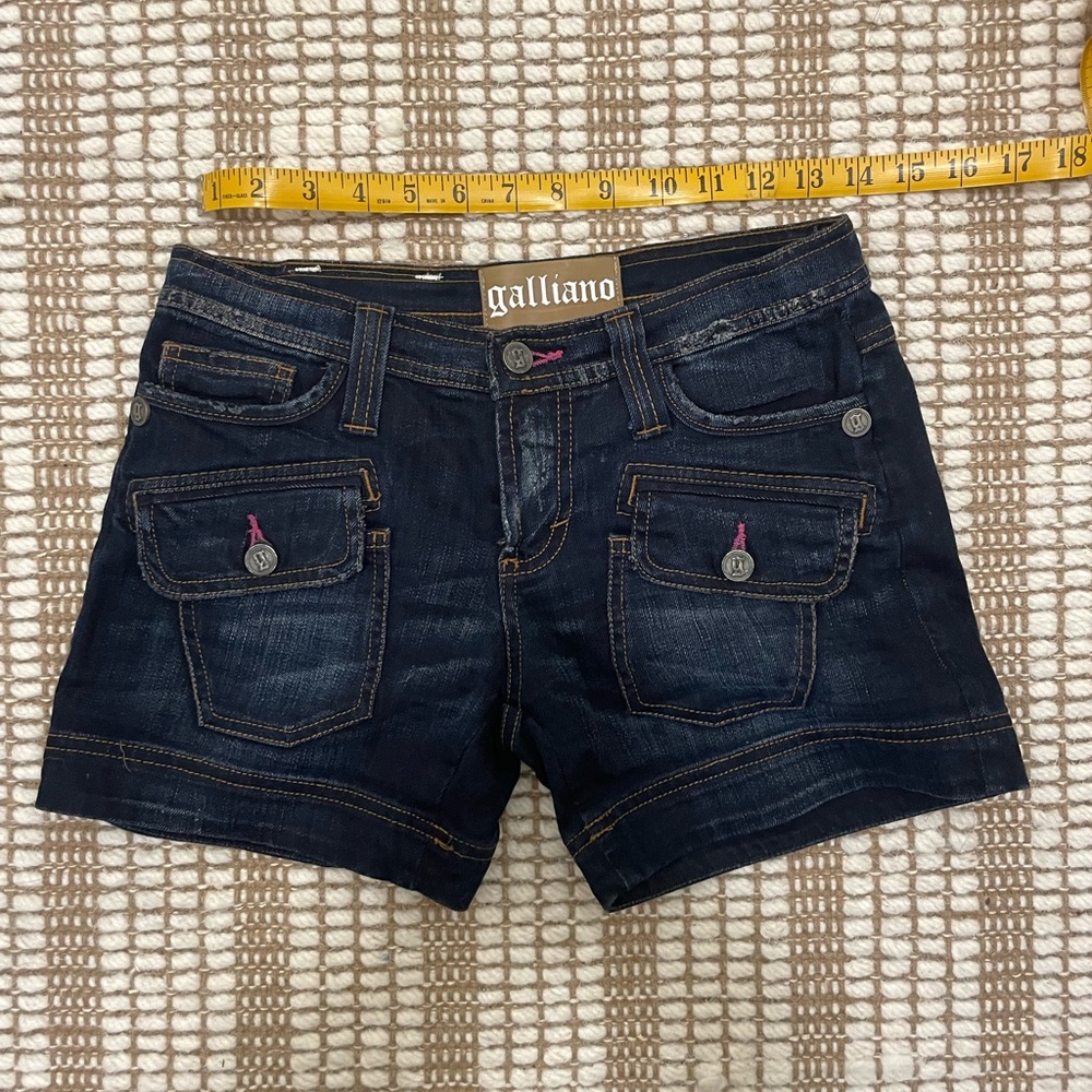 Galliano Women's Dark Blue Denim Shorts size xs/s